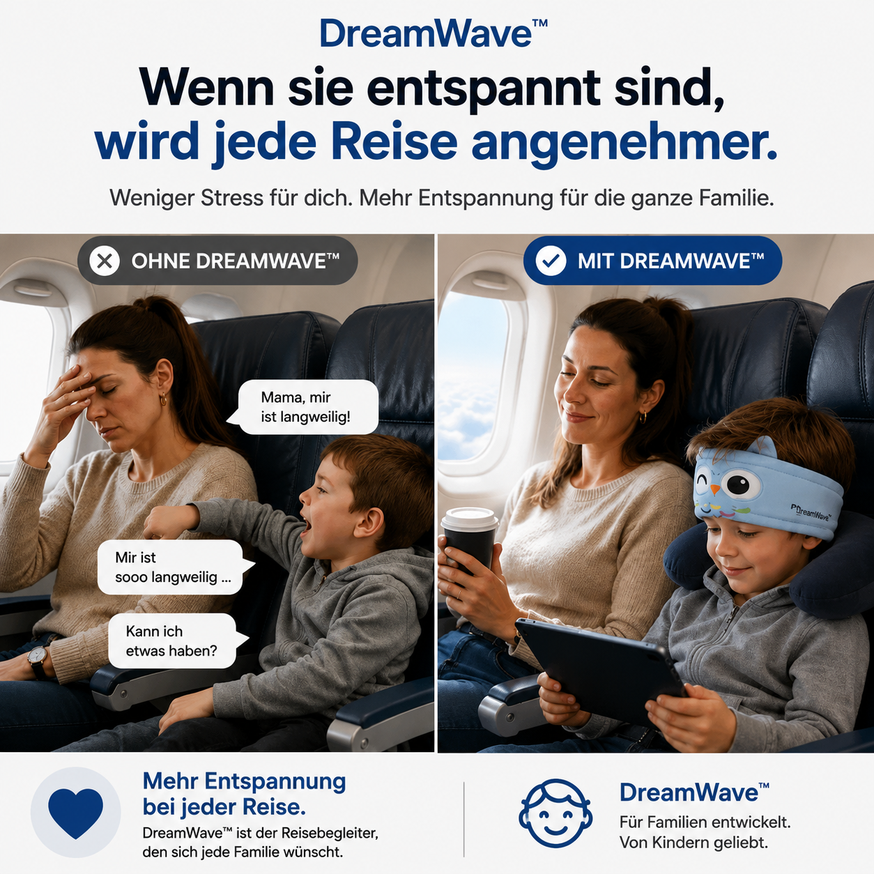 DreamWave™ Bluetooth-Reise-Stirnband