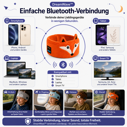 DreamWave™ Bluetooth-Reise-Stirnband